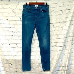 Hudson High Waist Barbara Super Skinny Blue Jeans Size 29 Excellent Condition